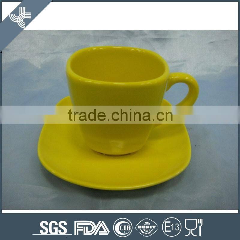 2016.Hot! 12pcs porcelain coffee cup and saucer without decal