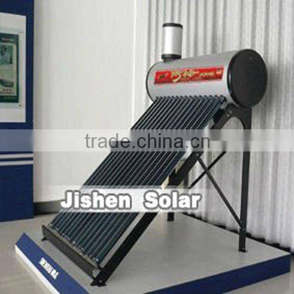 Top popular galvanized steel copper coil solar water heater with vacuum tubes