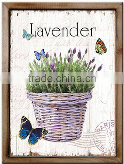 Beautiful lavender and butterfly printing wall paint for deco
