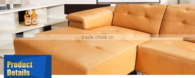 Dubai Leather Sofa Furniture L Shaped Hotel Corner Leather Sofa