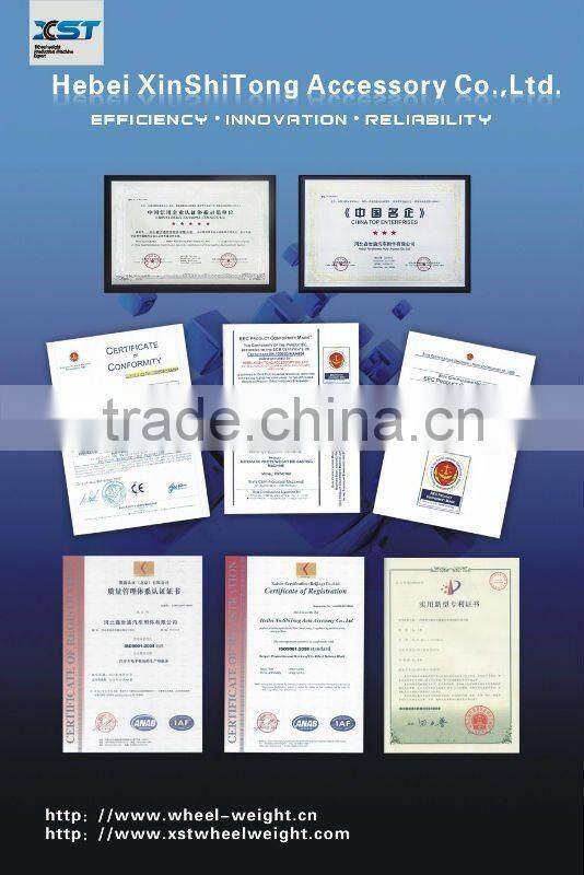 ZN plated and plastic coated wheel balance weight