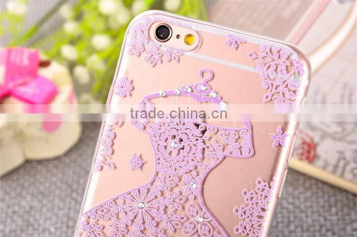 for iphone 6 6s clear tpu case diamond luxury design