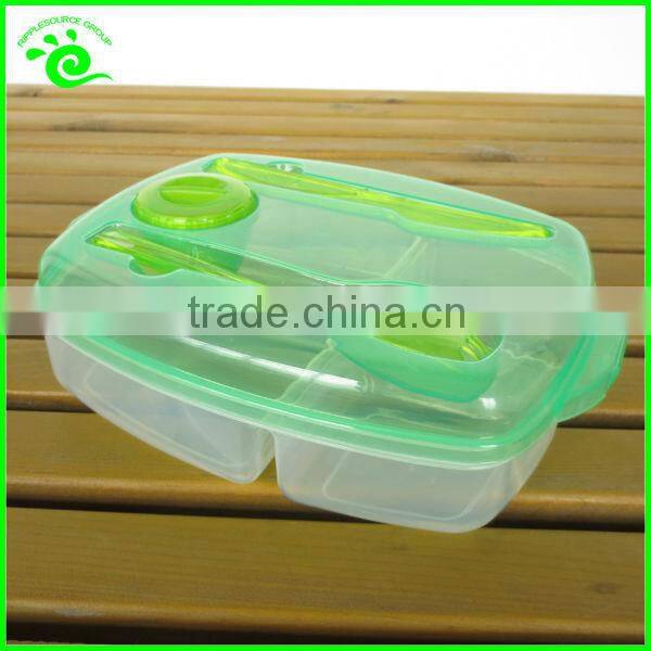 Custom Logo BPA Free Plastic food container 3 compartment microwave