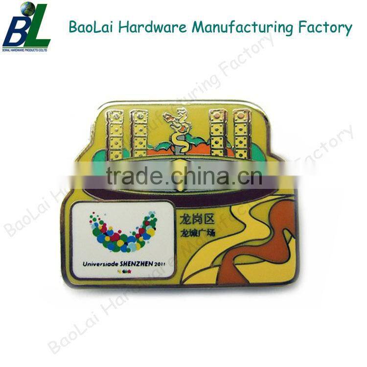 Goldend enamel metal parachute shape medals