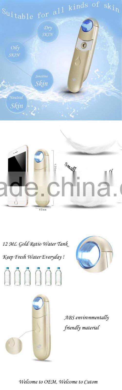 Portable mini nano mist spray / handy nano facial mister