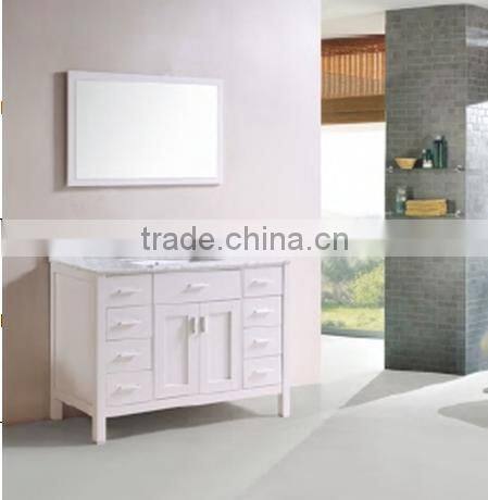 European Solid Oak Wood Bathroom Vanity Cabinet Modern Toilet Cabinet