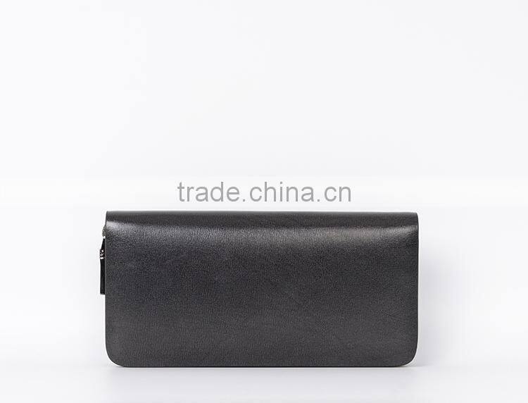 Genuine Leather Men Wallets Business Card Holder Coin Purse Men's Long Zipper Wallet Leather