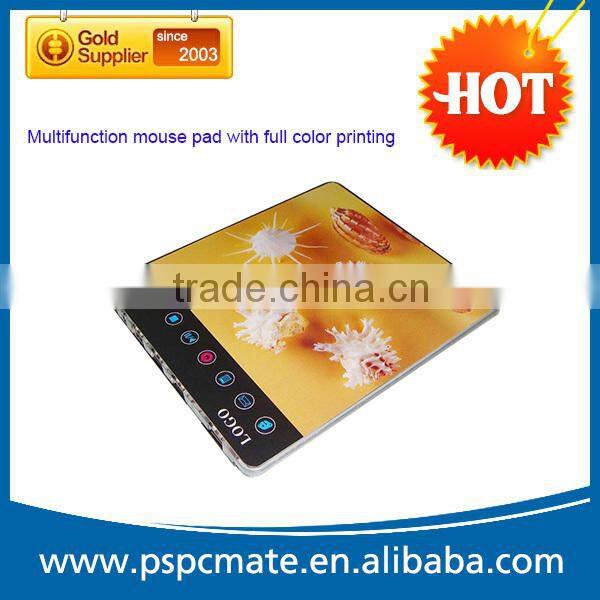 Promotional gift multifunction LED webkey mouse mat with usb hub