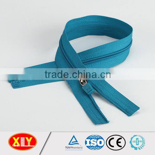 2015 hot sale #7open end rubber slider nylon zipper