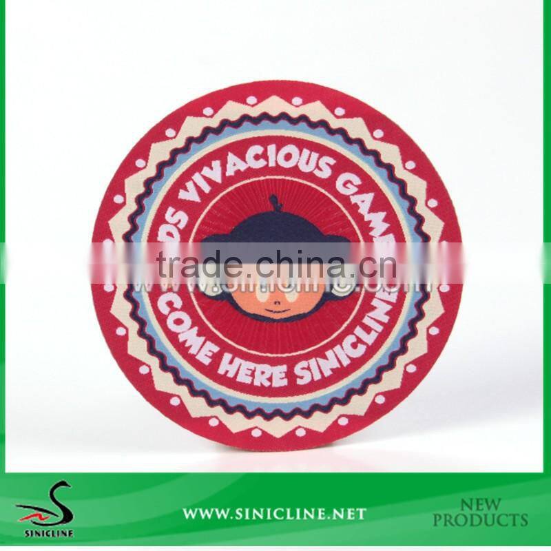 Sinicline design cute round woven label for kids