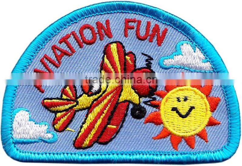 Beautiful high quality woven merrow border iron on paper on patches