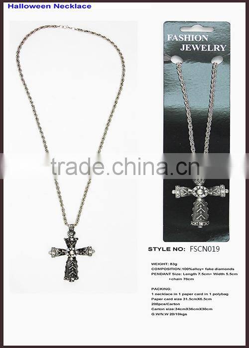 76's Chain Pendant Cross Necklace With Retail Packing