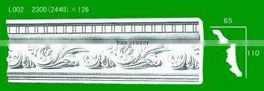 white gypsum cornice