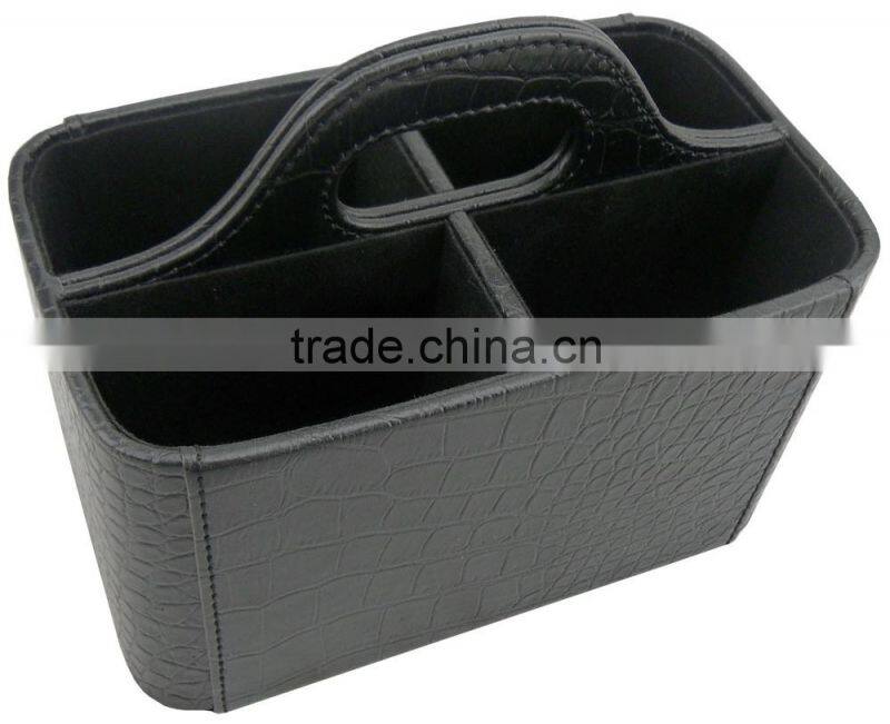 Leather Universal TV Remote Control Organizer Holder