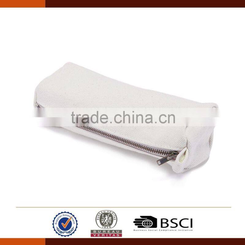 High Quality White Canvas Pencil Case Bags