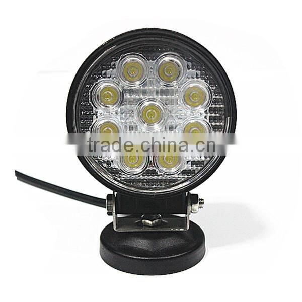 High Power 27W Led Work Light + 12V-24V Heavy Duty LED Work Light, Daytime Running Light ( Round 27W )