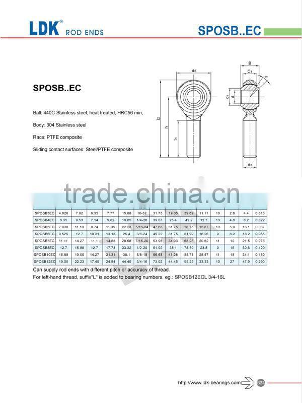 LDK POS8EC gcr15 oscillating bearing