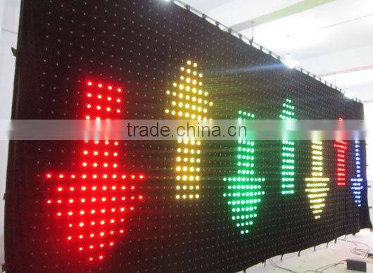 p10 3m*8m Concert backdrops foldable led video cloth/led fabric vision curtains with DMX&SD&PC Control