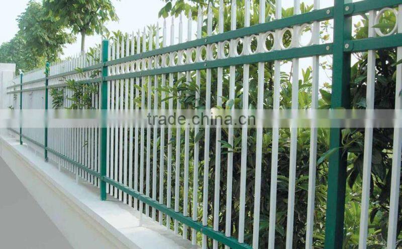 high quality zinc steel pipe metal fencing