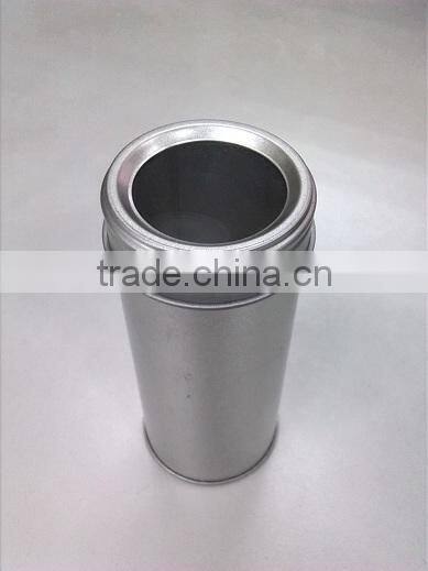 Clear Window cylinder small tin can for food and gift