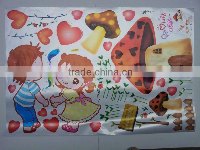 beautiful printed adhesive wall stickers paper label