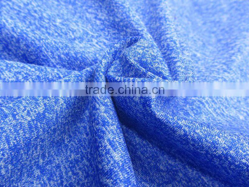 velvet fabric deep brilliant blue mix white nylon terylene co-mingled yarn polyester interlock fabric