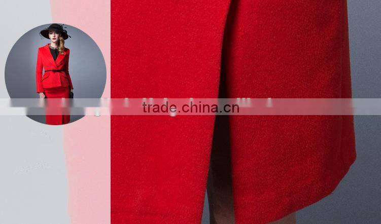 women red fashion elegant wool formal uniform for autumn /winter