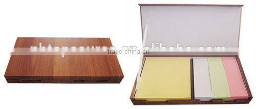 pu leather cover sticky memo pad with calendar