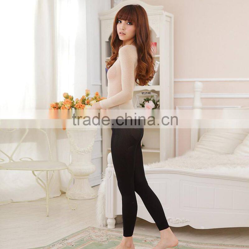 Women's Germanium Titanium Footless 3-stageHip&Leg Tight Slimming Leggins/Tights K02