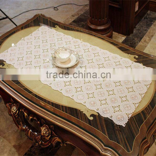 Dongguan factory pvc lace table runner wholesale 50cm tablecloth