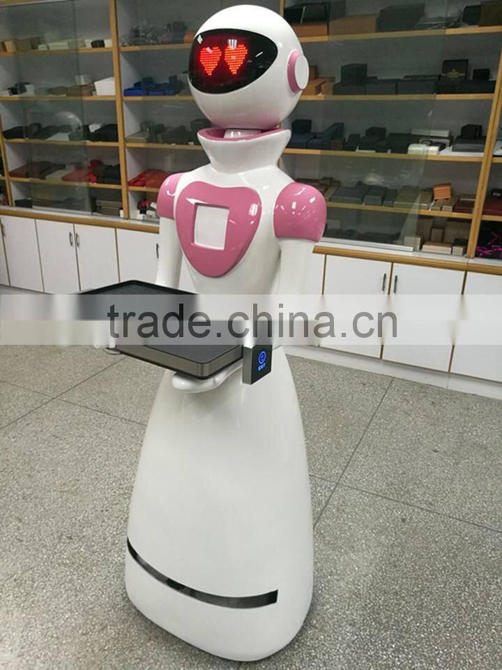 Intelligent Beauty Humanoid Robot Waiter Controlled by Remote