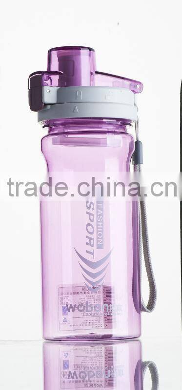 plastic sport drinking water bottle