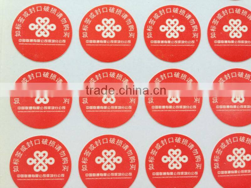 OEM Security Fragile Seal sticker for small screw sealing on mobile phone