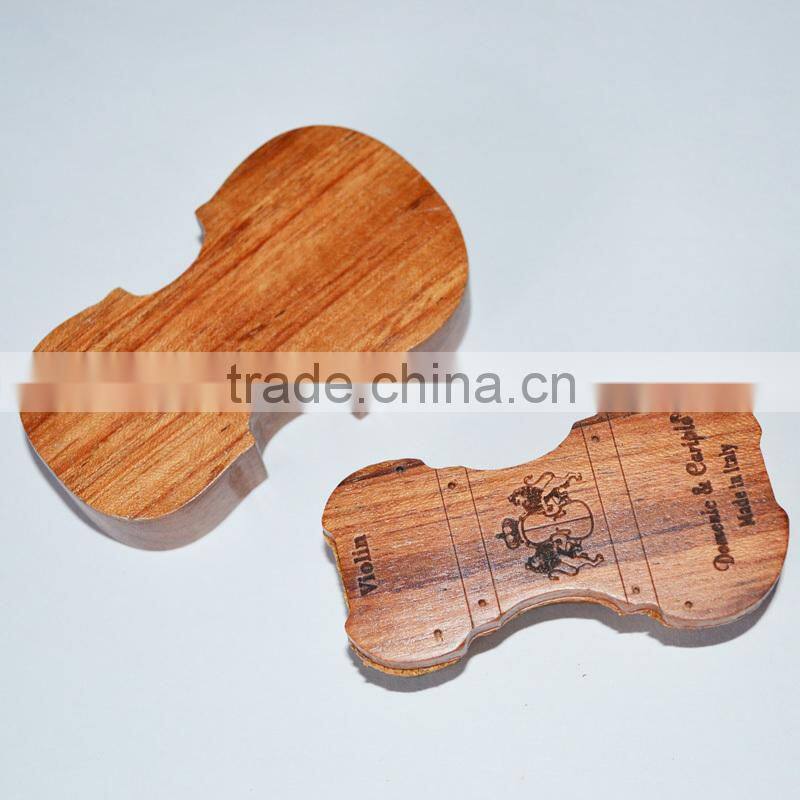 violin shape wood box packaged cello rosin