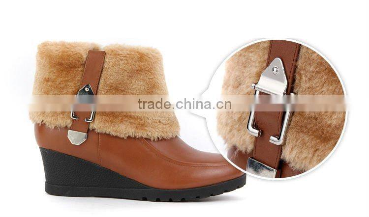 rabbit hair lady shoe boot