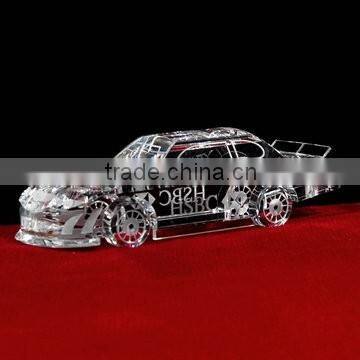 Hot sale China Regional Feature and Carved Technique 3D laser engraving model of car for crystal crafts