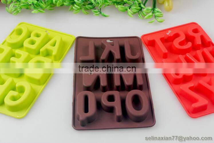 A Set of 3 Silicone Letter Alphabet Pudding Bakeware Mould Cake Chocolate Ice Maker Mold China