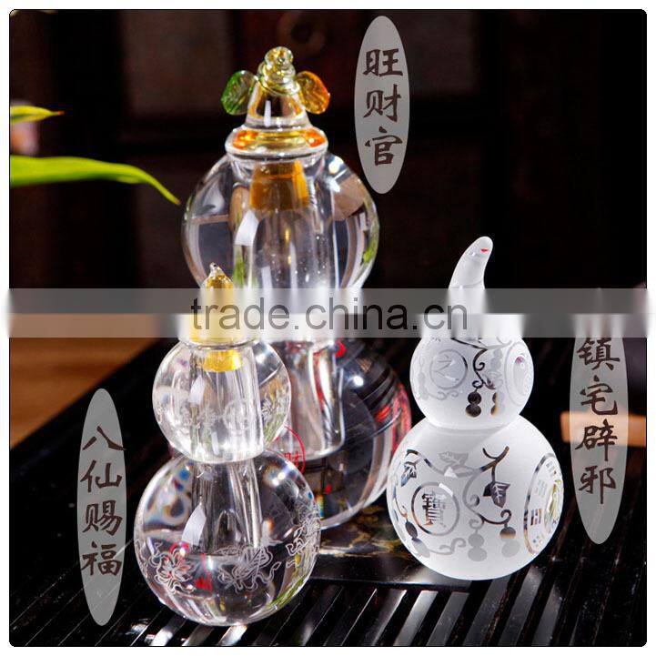 K9 crystal material Wu Lou-Gourds ,chinese Wu Lou statue