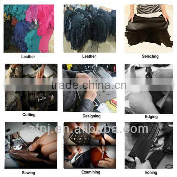 Ladies driving half finger leather gloves