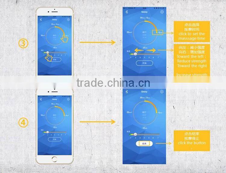 smart phone APP Bluetooth control electronic pulse massager Anywhere anytime Wireless muscle full body neck massager Properties