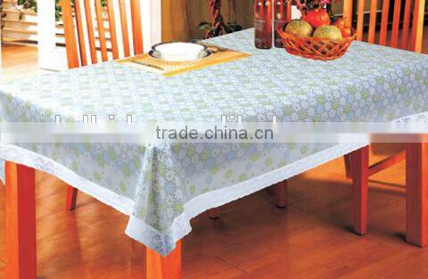 anti-slip table cloth, material EVA, 137*183cm flower printed table cover