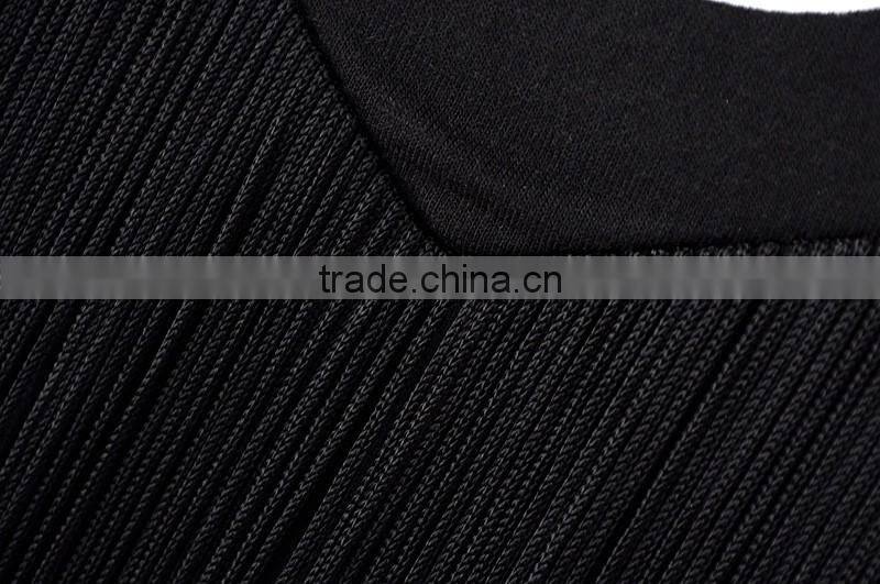 clothing manufacturer printed image black tassel round collar t shirt for girls