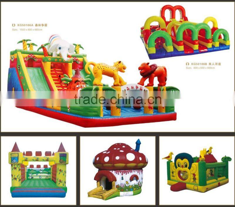 inflatable bouncer indoor playground Little monkey castle theme for kids trampoline