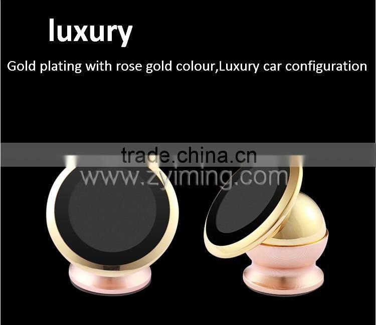 Zyiming car holder factory hot sell Universal 360 Degree Rotation magnetic car phone holder for iphone smartphone