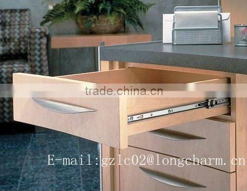 W45mm black 3-fold full extension drawer slide ball bearing slide drawer slides