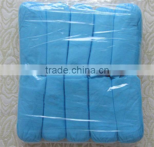 Blue disposalbe automatic PE shoe cover