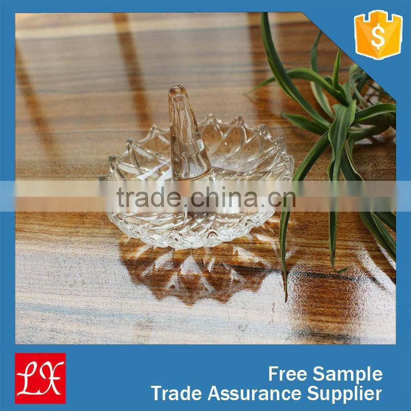 Hot sales item crystal glass ring holder for wedding gift