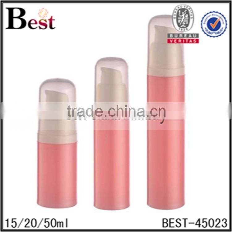 15ml 20ml 50ml pink pump sprayer airless bottle plastic fine mist bottle