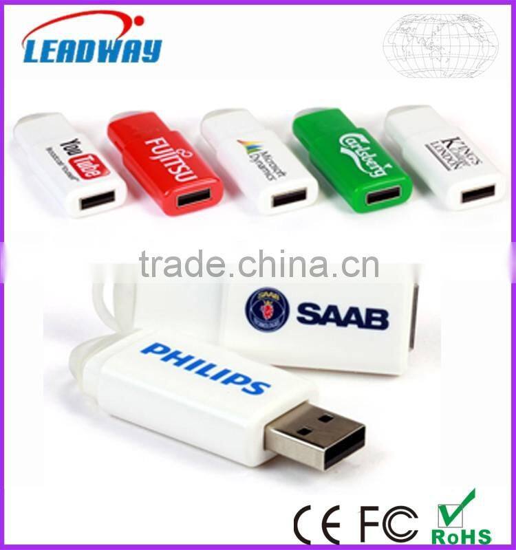 Cheapest retractable glide usb flash drive 32 gb with key chain