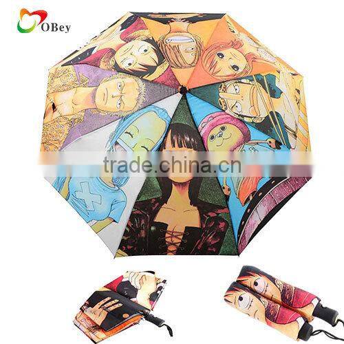 Anime One Piece triple folding anti-UV umbrella